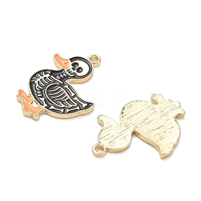 Skull Alloy Enamel Pendants AL-CBAD3B4-04G-03-1