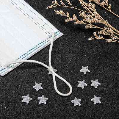 Star PVC Plastic Cord Lock for Mouth Cover KY-D013-02B-1