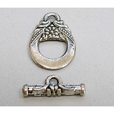 Tibetan Silver Toggle Clasps LS-AC2014-NF-1