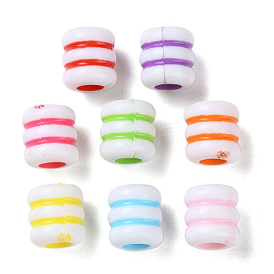 Opaque Acrylic European Beads SACR-P031-13A-1