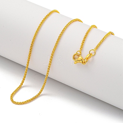 Brass Wheat Chain Necklaces for Women NJEW-G084-21G-1