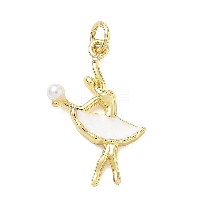 Brass Enamel Pendants KK-CBA3F25-08G-1