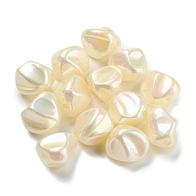 Spray Painted ABS Plastic Beads KY-C017-08D-1