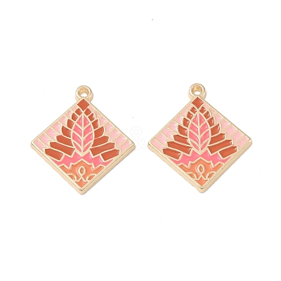 Rack Plating Alloy Enamel Pendants FIND-I038-04E-1
