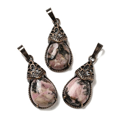 Natural Rhodonite Pendants G-H065-01R-21-1