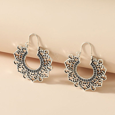 Alloy Hoop Earrings FS-WG0F541-12-1