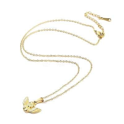 304 Stainless Steel Pendant Nacklaces For Women LS-STAS-S124-01G-01-1