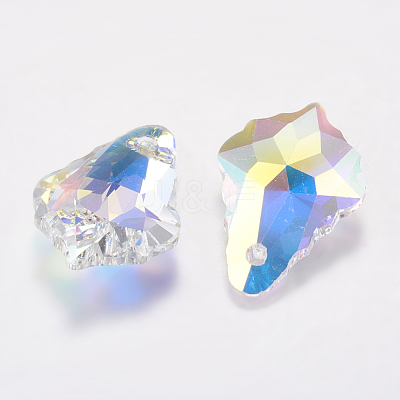 Faceted Glass Rhinestone Charms RGLA-F052-001AB-1