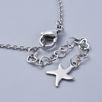 304 Stainless Steel Charm Anklets AJEW-AN00265-1