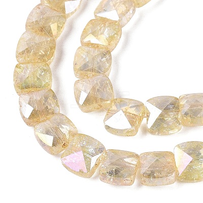 Electroplate Transparent Crackle Glass Beads Strands EGLA-Q135-02A-B01-1
