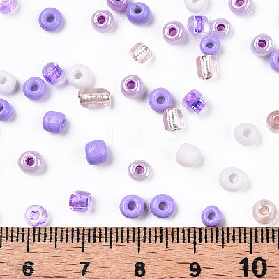 Opaque & Transparent Inside Colours 6/0 Glass Seed Beads SEED-F004-4mm-03-1