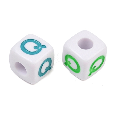 Opaque Acrylic Enamel European Beads AC-ACBA1794-04Q-1