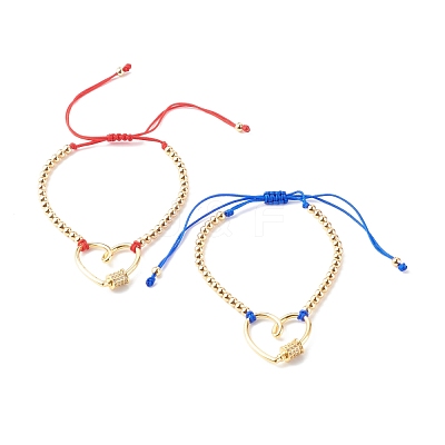 Adjustable Nylon Thread Braided Bead Bracelets Sets BJEW-JB06438-02-1