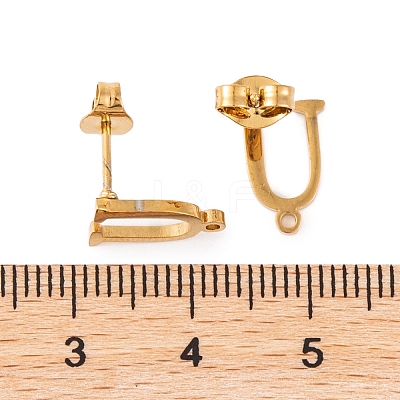 Ion Plating(IP) 304 Stainless Steel Stud Earrings FIND-Q103-01U-G-1