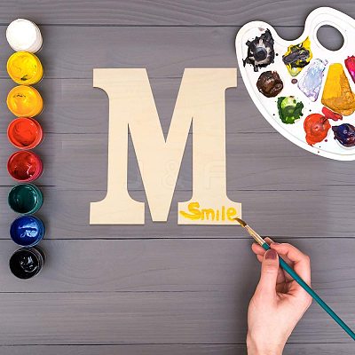 Letter Unfinished Wood Blank Cutouts DIY-ZX040-01M-1