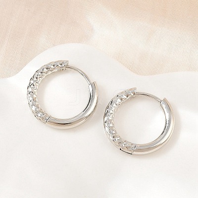 Brass Huggie Hoop Earrings KK-CBA8A92-04P-1