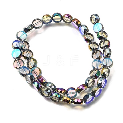 Electroplated Transparent Glass Beads Strands GL-CBA98F0-06C-05-1