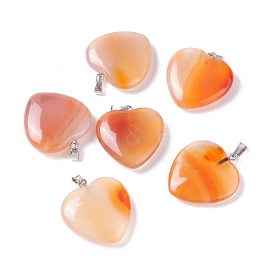 Natural Red Agate Pendants G-G956-B51-FF-1