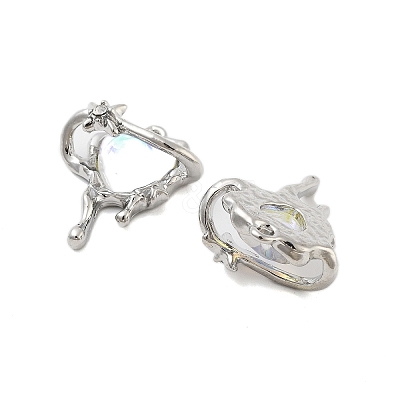 Rack Plating Alloy Glass Pendants FIND-Z054-03P-1
