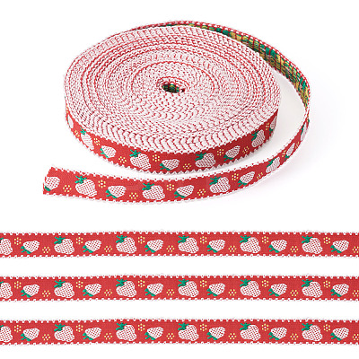 10Yards Polyester Strawberry Ribbon OCOR-TA0003-62A-1