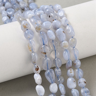 Natural Blue Lace Agate Beads Strands G-E483-62A-1