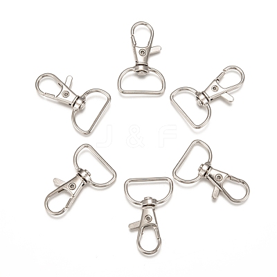 Zinc Alloy Swivel D Rings Lobster Claw Clasps X-E341-8-1