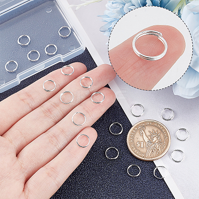 20Pcs 925 Sterling Silver Split Jump Rings STER-BBC0001-33B-1
