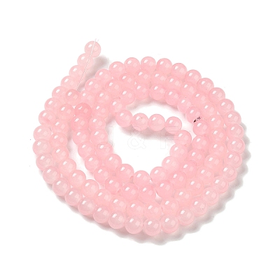 Baking Paint Imitation Jade Glass Round Bead Strands X-DGLA-Q021-8mm-26-1