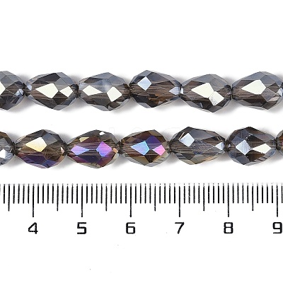 Transparent Electroplate Glass Beads Strands EGLA-N013-T6mm-B27-1