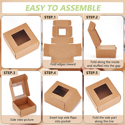 Paper Candy Storage Box CON-WH0084-95A-1