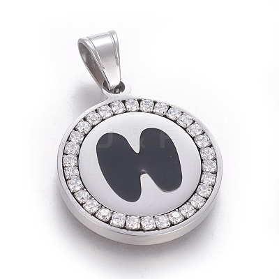 304 Stainless Steel Enamel Pendants STAS-E439-90H-P-1
