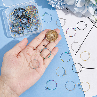80Pcs 4 Styles 316 Surgical Stainless Steel Wine Glass Charms Rings STAS-UN0053-44-1