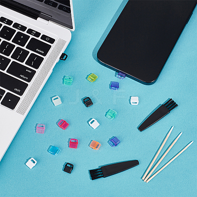 50Pcs 10 Colors PVC Mobile Dustproof Plugs FIND-OC0013-68-1