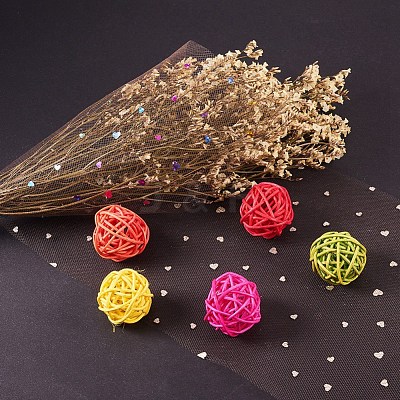 Heart Glitter Sequin Deco Mesh Ribbons OCOR-BC0007-26-1