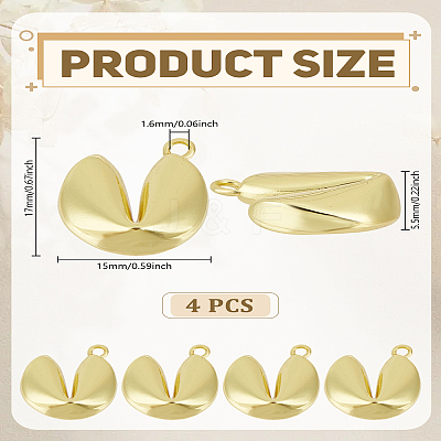 4Pcs Brass Pendants KK-LP0004-19-1