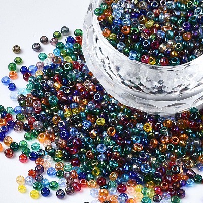 Glass Round Seed Beads SEED-S057-J-M-1