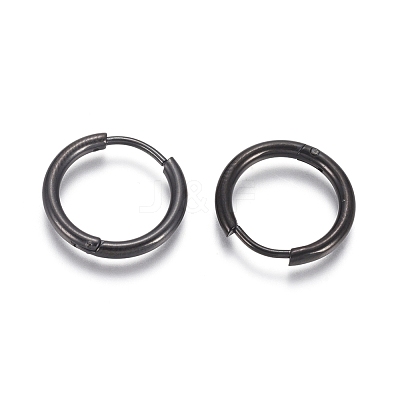 304 Stainless Steel Huggie Hoop Earrings EJEW-F111A-17mm-B-1