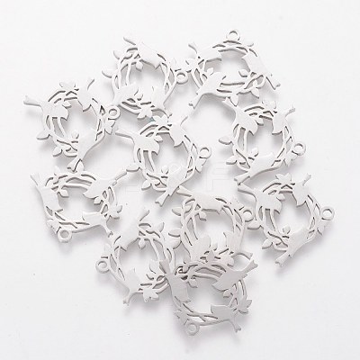 Tarnish Resistant 201 Stainless Steel Pendants STAS-Q201-T430-1