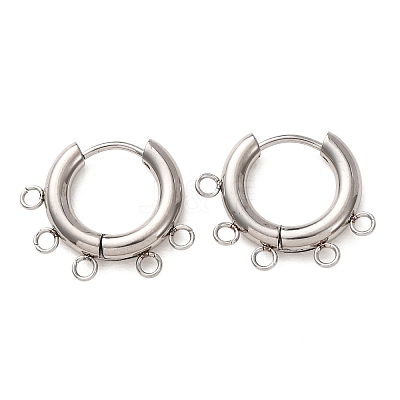 304 Stainless Steel Hoop Earring Findings STAS-D183-02E-P-1