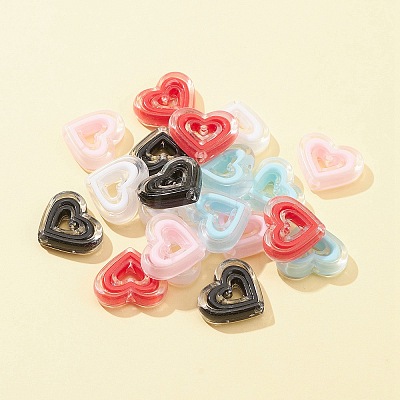 20Pcs 5 Colors Acrylic Beads SACR-FS0001-21-1