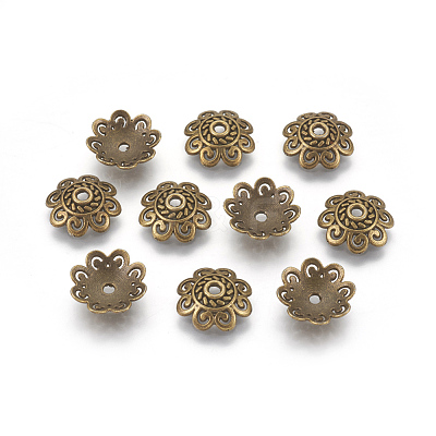 Tibetan Style Bead Caps TIBE-60309-AB-FF-1