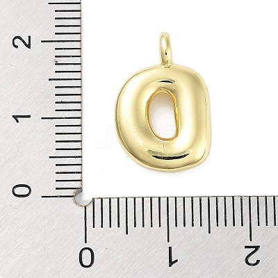 Rack Plating Brass Balloon Letter Pendants KK-C050-01G-D-1