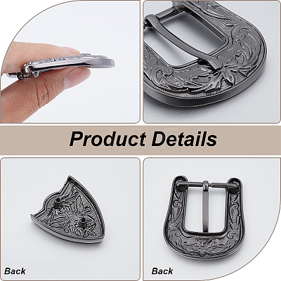 1Pc Belt Alloy Buckle Sets FIND-GF0008-76B-1
