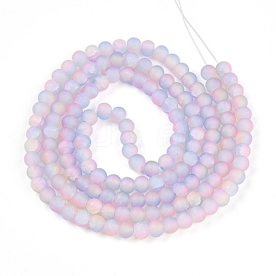 Crackle Glass Beads Strands GLAA-N009-6mm-04-1