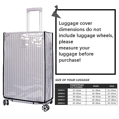 Transparent PVC Luggage Cover AJEW-WH20080-52B-1