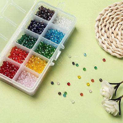 10 Colors Electroplate Glass Beads EGLA-JP0002-01B-4mm-1