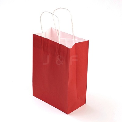 Pure Color Kraft Paper Bags AJEW-G020-B-12-1