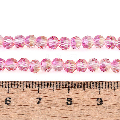 Baking Paint Transparent Glass Beads Strands DGLA-A035-T4mm-A11-1