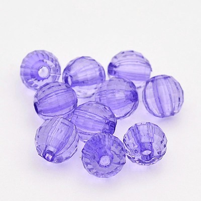 Faceted Round Transparent Acrylic Beads LS-TACR-P053-12mm-25Q-1