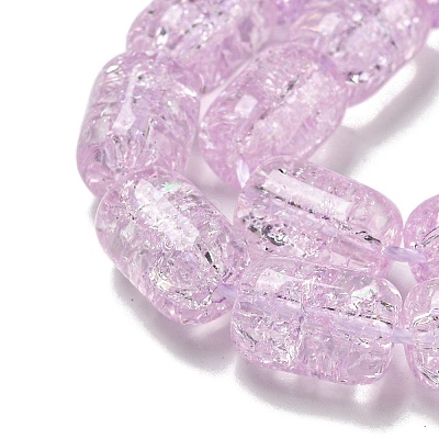 Transparent Crackle Glass Beads Strands GLAA-NH0001-04H-1